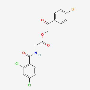 molecular formula C17H12BrCl2NO4 B3836445 2-(4-bromophenyl)-2-oxoethyl N-(2,4-dichlorobenzoyl)glycinate 