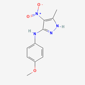 molecular formula C11H12N4O3 B3836449 N-(4-methoxyphenyl)-3-methyl-4-nitro-1H-pyrazol-5-amine 