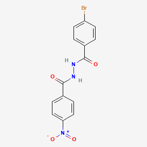 molecular formula C14H10BrN3O4 B3836454 4-bromo-N'-(4-nitrobenzoyl)benzohydrazide 