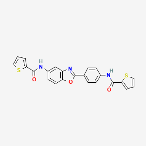 molecular formula C23H15N3O3S2 B3836463 N-(4-{5-[(2-thienylcarbonyl)amino]-1,3-benzoxazol-2-yl}phenyl)-2-thiophenecarboxamide 