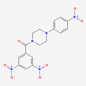 molecular formula C17H15N5O7 B3836476 1-(3,5-dinitrobenzoyl)-4-(4-nitrophenyl)piperazine 