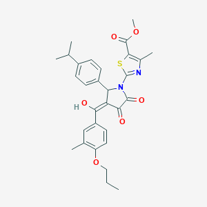 methyl 2-[3-hydroxy-5-(4-isopropylphenyl)-4-(3-methyl-4-propoxybenzoyl)-2-oxo-2,5-dihydro-1H-pyrrol-1-yl]-4-methyl-1,3-thiazole-5-carboxylate