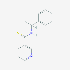molecular formula C14H14N2S B3836487 N-(1-phenylethyl)-3-pyridinecarbothioamide 
