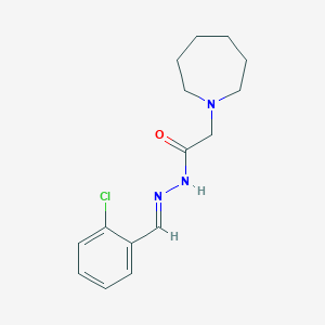 molecular formula C15H20ClN3O B3836493 2-(1-azepanyl)-N'-(2-chlorobenzylidene)acetohydrazide 