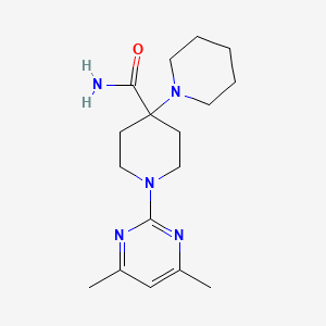 molecular formula C17H27N5O B3836508 1'-(4,6-dimethyl-2-pyrimidinyl)-1,4'-bipiperidine-4'-carboxamide 