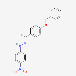 molecular formula C20H17N3O3 B3836517 4-(benzyloxy)benzaldehyde (4-nitrophenyl)hydrazone 