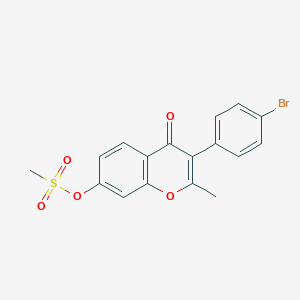 3-(4-bromophenyl)-2-methyl-4-oxo-4H-chromen-7-yl methanesulfonate