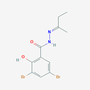 molecular formula C11H12Br2N2O2 B3836520 3,5-dibromo-2-hydroxy-N'-(1-methylpropylidene)benzohydrazide 