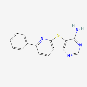 molecular formula C15H10N4S B3836530 7-phenylpyrido[3',2':4,5]thieno[3,2-d]pyrimidin-4-amine 