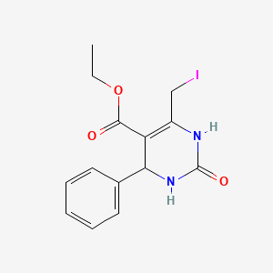 molecular formula C14H15IN2O3 B3836535 ethyl 6-(iodomethyl)-2-oxo-4-phenyl-1,2,3,4-tetrahydro-5-pyrimidinecarboxylate 