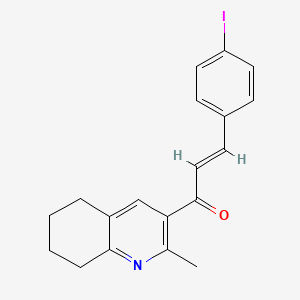 molecular formula C19H18INO B3836543 3-(4-iodophenyl)-1-(2-methyl-5,6,7,8-tetrahydro-3-quinolinyl)-2-propen-1-one 