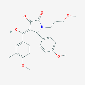 3-hydroxy-4-[(4-methoxy-3-methylphenyl)carbonyl]-5-(4-methoxyphenyl)-1-(3-methoxypropyl)-1,5-dihydro-2H-pyrrol-2-one