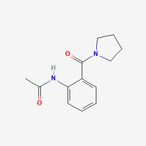 molecular formula C13H16N2O2 B3836563 N-[2-(1-pyrrolidinylcarbonyl)phenyl]acetamide 