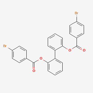 molecular formula C26H16Br2O4 B3836567 2,2'-biphenyldiyl bis(4-bromobenzoate) 