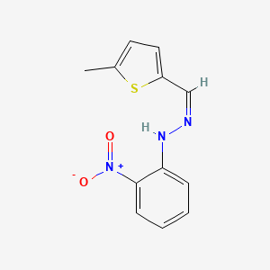 molecular formula C12H11N3O2S B3836570 5-methyl-2-thiophenecarbaldehyde (2-nitrophenyl)hydrazone 