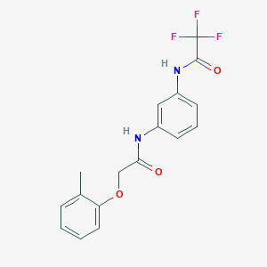 molecular formula C17H15F3N2O3 B3836578 2,2,2-trifluoro-N-(3-{[(2-methylphenoxy)acetyl]amino}phenyl)acetamide 