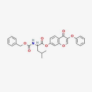 molecular formula C29H27NO7 B3836585 4-oxo-3-phenoxy-4H-chromen-7-yl N-[(benzyloxy)carbonyl]leucinate 