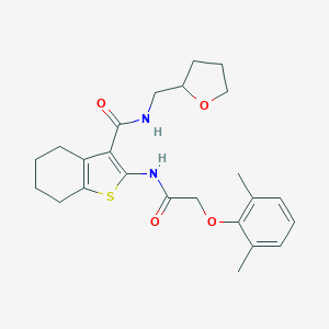 molecular formula C24H30N2O4S B383659 2-[2-(2,6-dimethylphenoxy)acetamido]-N-[(oxolan-2-yl)methyl]-4,5,6,7-tetrahydro-1-benzothiophene-3-carboxamide CAS No. 381173-25-7