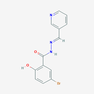 molecular formula C13H10BrN3O2 B3836590 5-bromo-2-hydroxy-N'-(3-pyridinylmethylene)benzohydrazide 