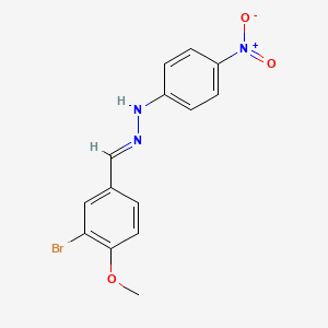 molecular formula C14H12BrN3O3 B3836601 3-bromo-4-methoxybenzaldehyde (4-nitrophenyl)hydrazone 