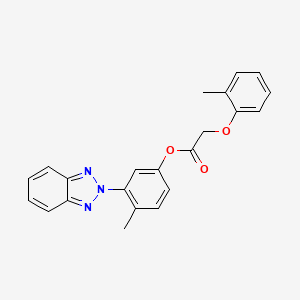 molecular formula C22H19N3O3 B3836615 3-(2H-1,2,3-benzotriazol-2-yl)-4-methylphenyl (2-methylphenoxy)acetate 
