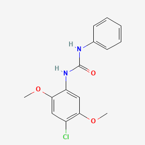 molecular formula C15H15ClN2O3 B3836618 N-(4-chloro-2,5-dimethoxyphenyl)-N'-phenylurea 