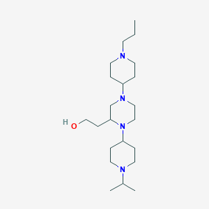 molecular formula C22H44N4O B3836629 2-[1-(1-isopropyl-4-piperidinyl)-4-(1-propyl-4-piperidinyl)-2-piperazinyl]ethanol 