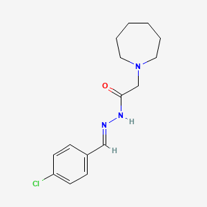 molecular formula C15H20ClN3O B3836636 2-(1-azepanyl)-N'-(4-chlorobenzylidene)acetohydrazide 