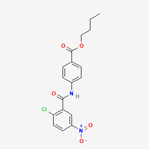 molecular formula C18H17ClN2O5 B3836656 butyl 4-[(2-chloro-5-nitrobenzoyl)amino]benzoate 
