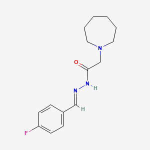 molecular formula C15H20FN3O B3836672 2-(1-azepanyl)-N'-(4-fluorobenzylidene)acetohydrazide 