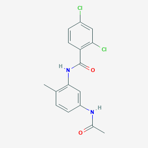 molecular formula C16H14Cl2N2O2 B3836680 N-[5-(acetylamino)-2-methylphenyl]-2,4-dichlorobenzamide 