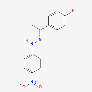 molecular formula C14H12FN3O2 B3836688 1-(4-fluorophenyl)ethanone (4-nitrophenyl)hydrazone CAS No. 41902-75-4
