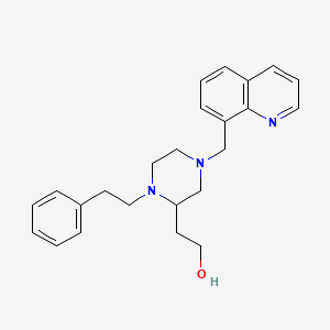 molecular formula C24H29N3O B3836719 2-[1-(2-phenylethyl)-4-(8-quinolinylmethyl)-2-piperazinyl]ethanol 