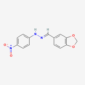 molecular formula C14H11N3O4 B3836732 1,3-benzodioxole-5-carbaldehyde (4-nitrophenyl)hydrazone CAS No. 5277-32-7