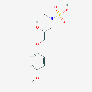 molecular formula C11H17NO6S B3836739 [2-hydroxy-3-(4-methoxyphenoxy)propyl]methylsulfamic acid 