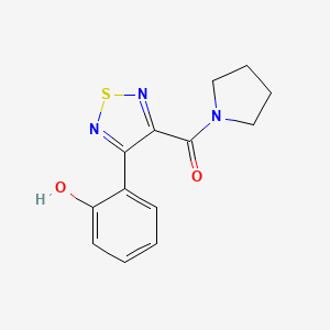 molecular formula C13H13N3O2S B3836754 2-[4-(1-pyrrolidinylcarbonyl)-1,2,5-thiadiazol-3-yl]phenol 