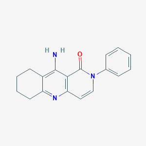 molecular formula C18H17N3O B3836755 10-amino-2-phenyl-6,7,8,9-tetrahydrobenzo[b]-1,6-naphthyridin-1(2H)-one CAS No. 414896-27-8