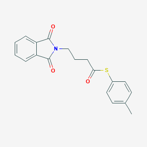 molecular formula C19H17NO3S B383677 S-(4-methylphenyl) 4-(1,3-dioxo-1,3-dihydro-2H-isoindol-2-yl)butanethioate 