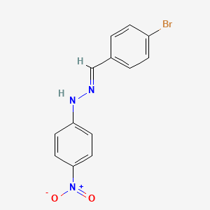 molecular formula C13H10BrN3O2 B3836782 4-bromobenzaldehyde (4-nitrophenyl)hydrazone 