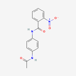 molecular formula C15H13N3O4 B3836789 N-[4-(acetylamino)phenyl]-2-nitrobenzamide 