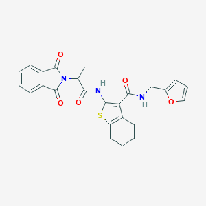 2-{[2-(1,3-dioxo-1,3-dihydro-2H-isoindol-2-yl)propanoyl]amino}-N-(2-furylmethyl)-4,5,6,7-tetrahydro-1-benzothiophene-3-carboxamide