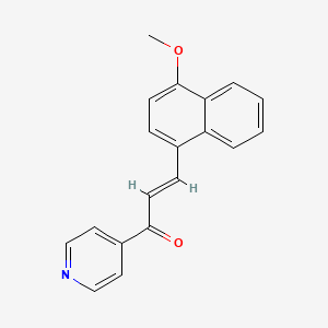 molecular formula C19H15NO2 B3836815 3-(4-methoxy-1-naphthyl)-1-(4-pyridinyl)-2-propen-1-one 