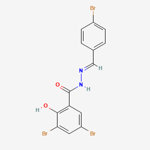 molecular formula C14H9Br3N2O2 B3836828 3,5-dibromo-N'-(4-bromobenzylidene)-2-hydroxybenzohydrazide 
