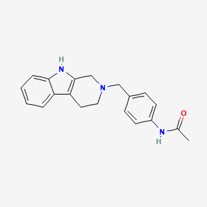 molecular formula C20H21N3O B3836836 N-[4-(1,3,4,9-tetrahydro-2H-beta-carbolin-2-ylmethyl)phenyl]acetamide 