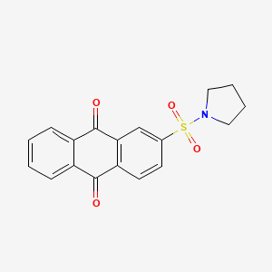 molecular formula C18H15NO4S B3836849 2-(1-pyrrolidinylsulfonyl)anthra-9,10-quinone 