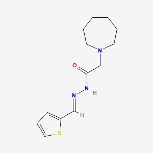 molecular formula C13H19N3OS B3836861 2-(1-azepanyl)-N'-(2-thienylmethylene)acetohydrazide 