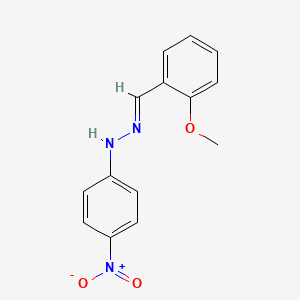molecular formula C14H13N3O3 B3836868 2-甲氧基苯甲醛(4-硝基苯基)腙 CAS No. 19365-76-5