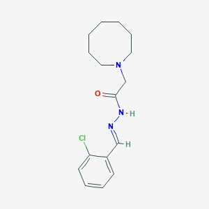 molecular formula C16H22ClN3O B3836874 2-(1-azocanyl)-N'-(2-chlorobenzylidene)acetohydrazide 