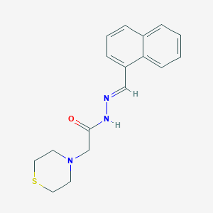 molecular formula C17H19N3OS B3836875 N'-(1-naphthylmethylene)-2-(4-thiomorpholinyl)acetohydrazide 