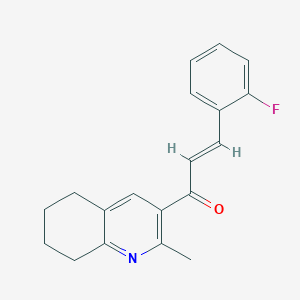 molecular formula C19H18FNO B3836876 3-(2-fluorophenyl)-1-(2-methyl-5,6,7,8-tetrahydro-3-quinolinyl)-2-propen-1-one 